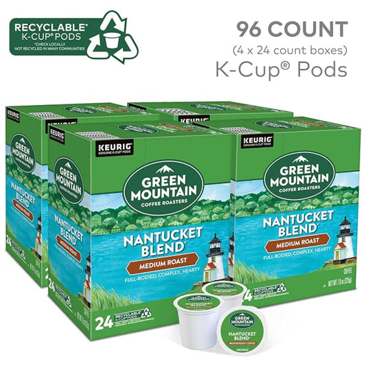 Green Mountain Coffee Roasters Nantucket Blend Keurig Single-Serve K-Cup Pods, Medium Roast Coffee, 96 Count