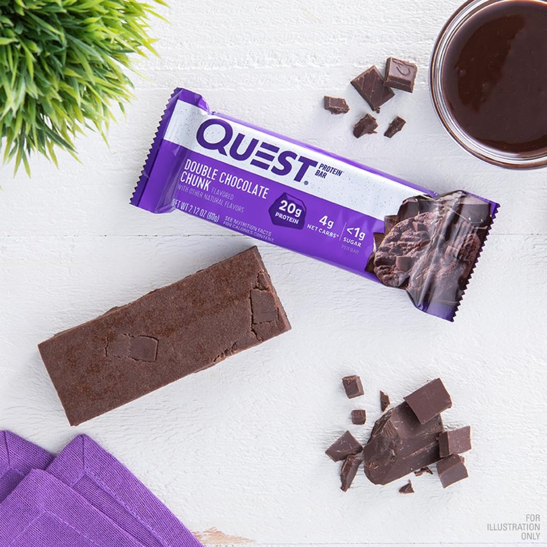 Quest Nutrition Double Chocolate Chunk Protein Bars, 12 Count