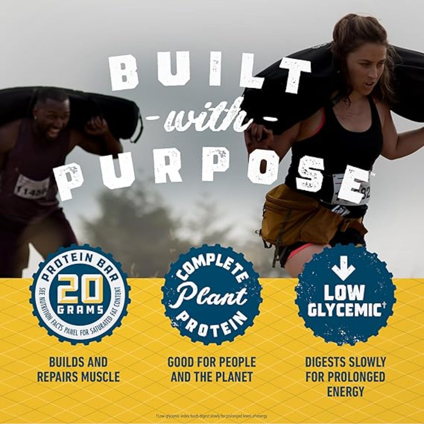 CLIF BUILDERS Protein Bars - Vanilla Almond Flavor - 20g Plant Based Protein - Gluten Free - Non-GMO - Low Glycemic - No Artificial Sweeteners - 2.4 oz. (12 Pack)